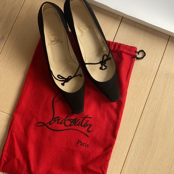 Christian Louboutin x Black Kitten Heel sz 36.5 - Picture 1 of 10